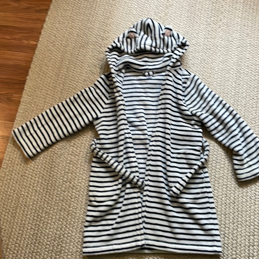 Gap Kids Unisex Robe Sz 8 (Sleep Collection)- Navy and White with Ears